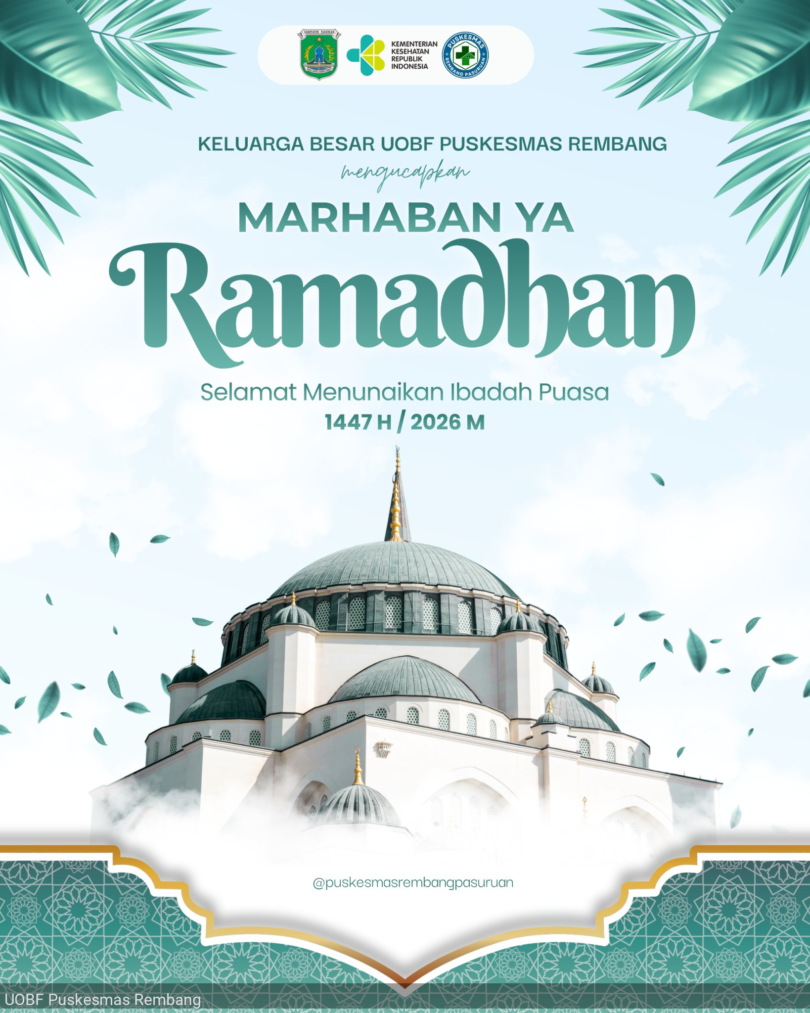 PENGUMUMAN PERUBAHAN JAM PELAYANAN RAWAT JALAN SELAMA BULAN RAMADHAN 1447 H DI PUSKESMAS REMBANG - KABUPATEN PASURUAN